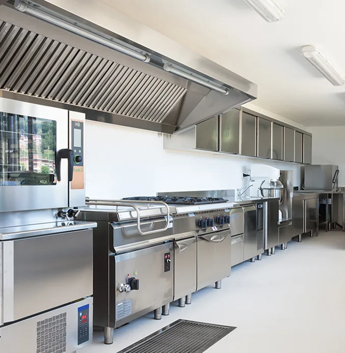 Commercial kitchen outfitted with Atosa stainless steel equipment