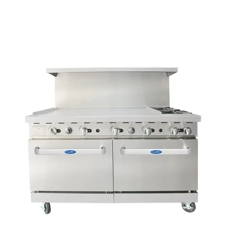 Atosa 60″ Gas Range with 48″ Griddle & Two (2) Open Burners
