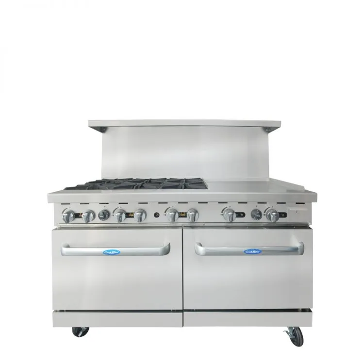 Atosa 60″ Gas Range with Six (6) Open Burners & 24″ Griddle