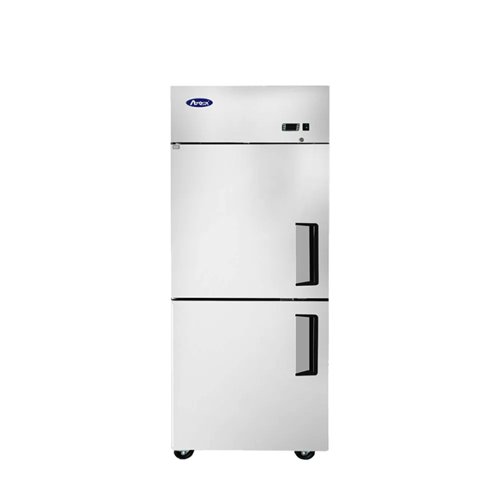 Atosa Top Mount Two (2) Divided Door Reach-in Refrigerator, Left-hand Hinge