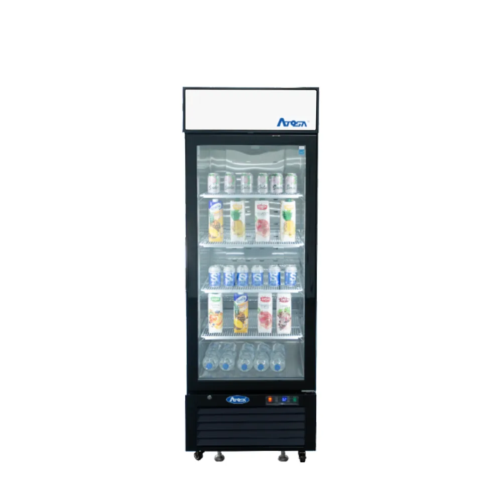 Atosa Black Cabinet One (1) Glass Door Merchandiser Freezer