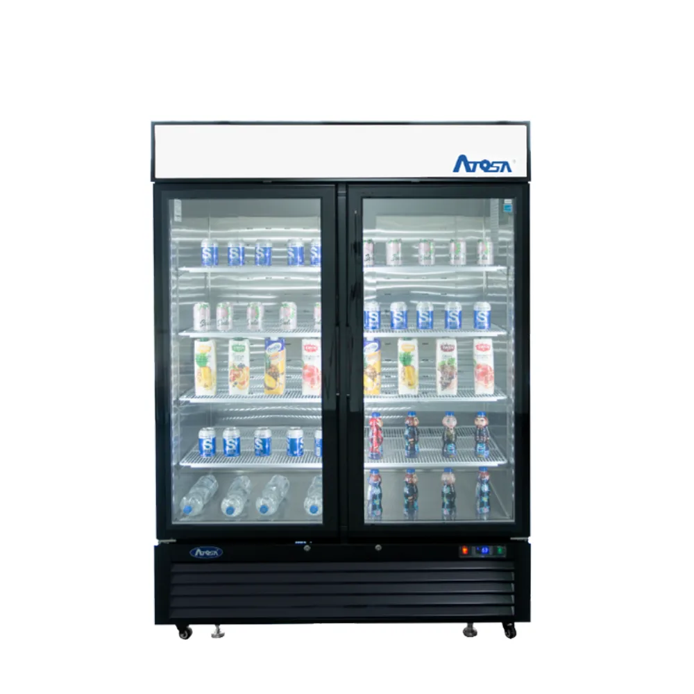 Atosa Cabinet Two (2) Glass Door Merchandiser Freezer