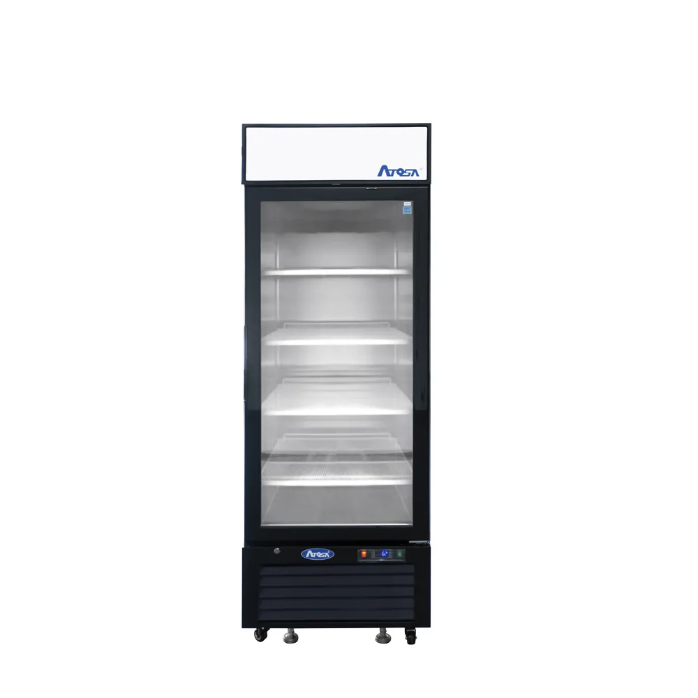 Atosa Black Cabinet One (1) Glass Door Merchandiser Cooler