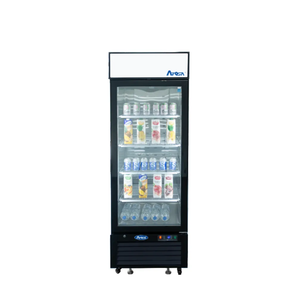 Atosa Black Cabinet One (1) Glass Door Merchandiser Cooler