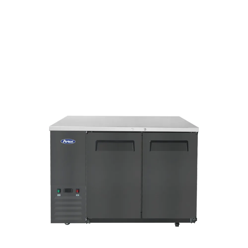Atosa 48″ Black Shallow Depth Back Bar Cooler