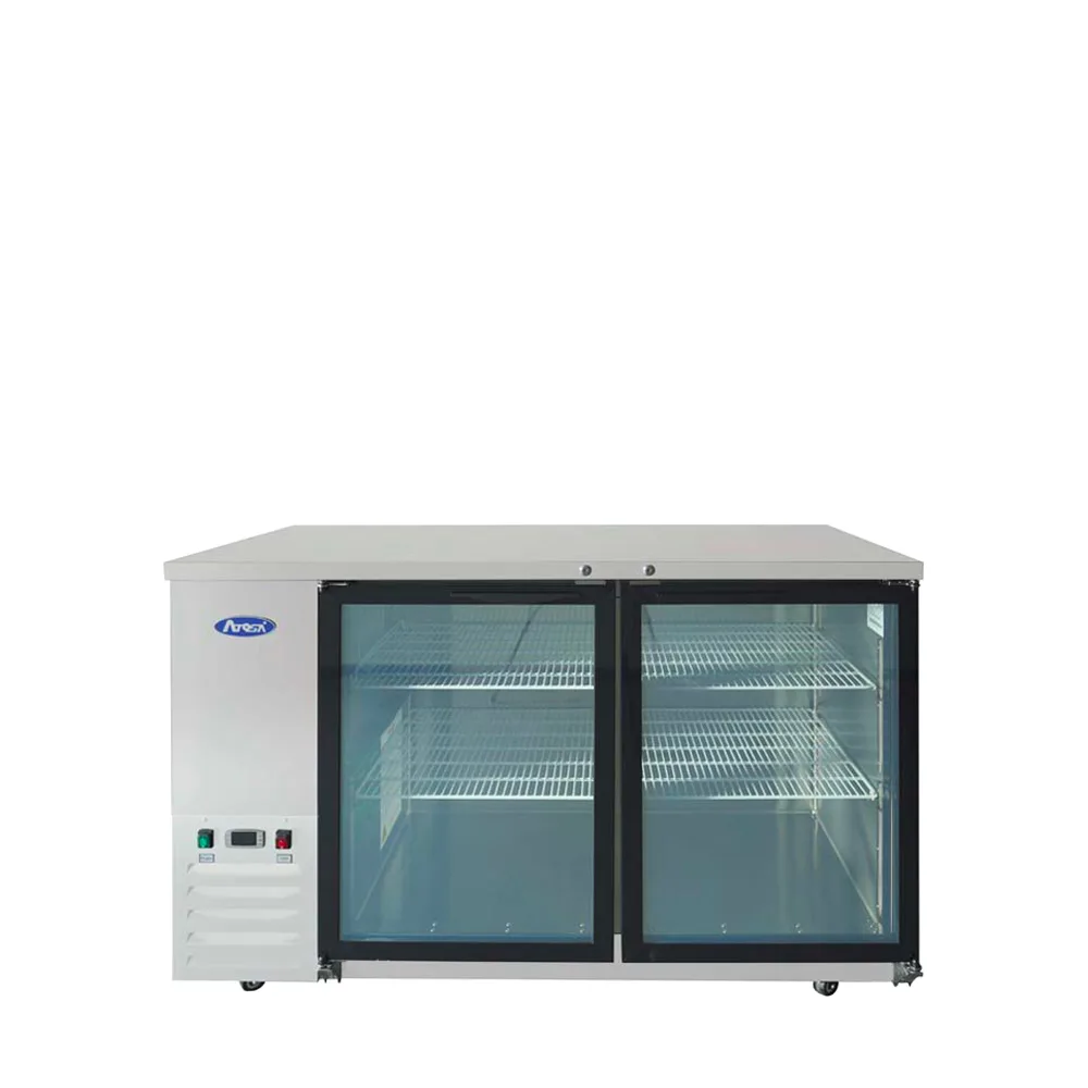 Atosa 59″ Shallow Depth Back Bar Cooler with Glass Doors
