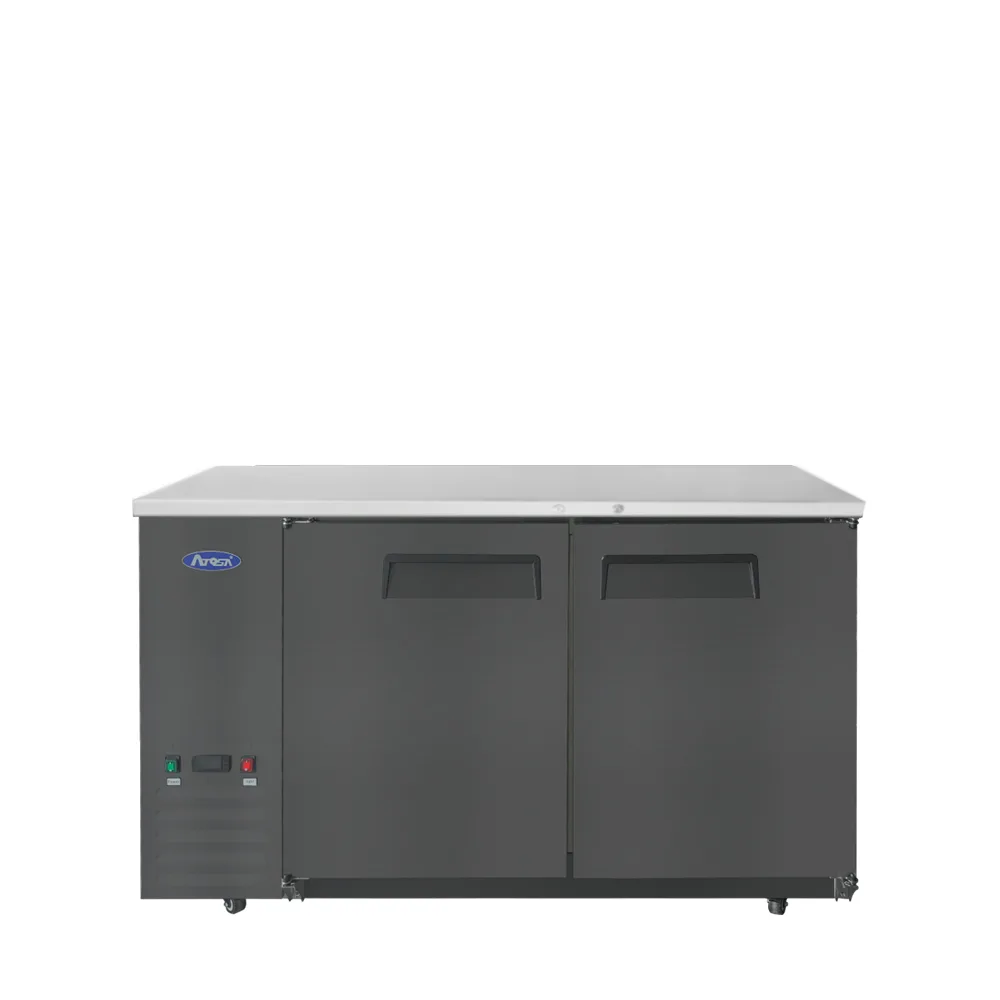 Atosa 59″ Black Shallow Depth Back Bar Cooler