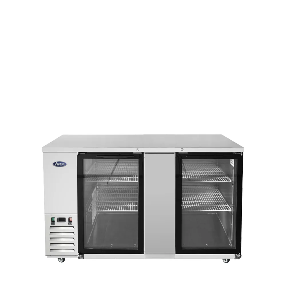 Atosa 69″ Shallow Depth Back Bar Cooler with Glass Doors