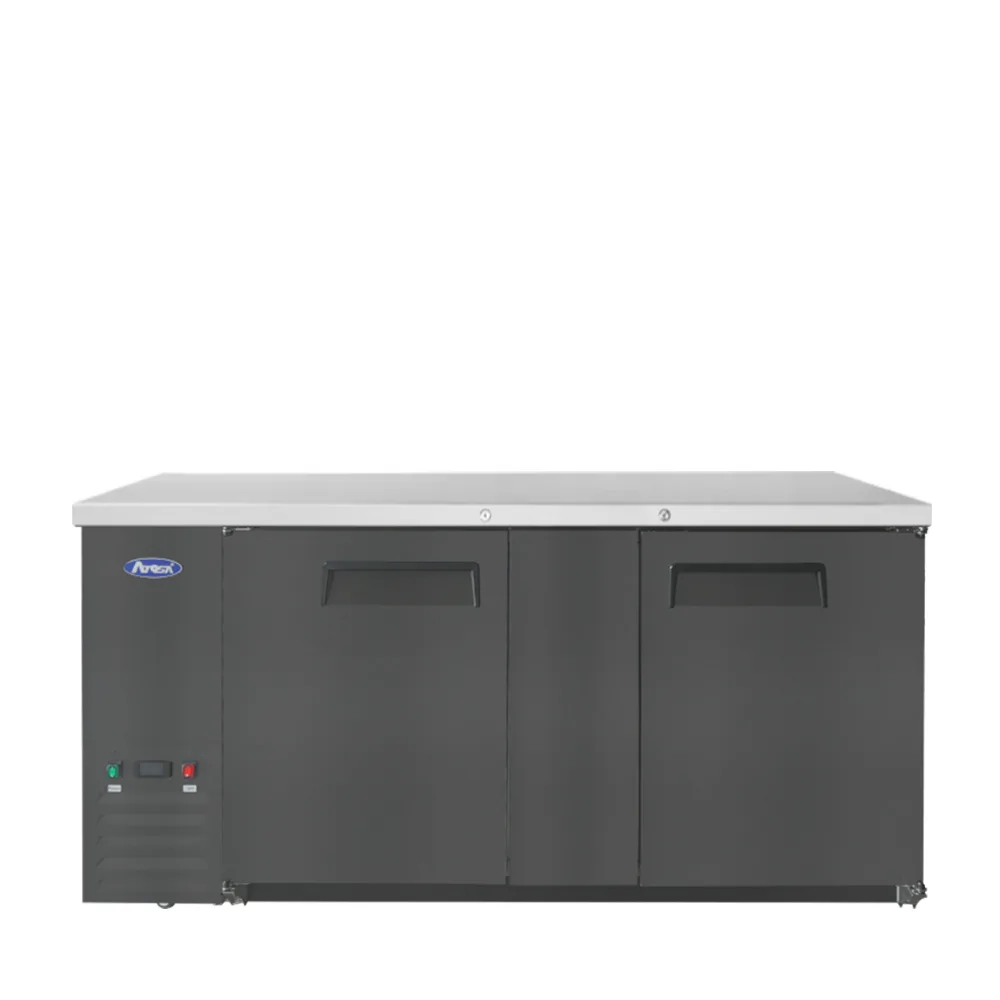 Atosa 69″ Black Shallow Depth Back Bar Cooler