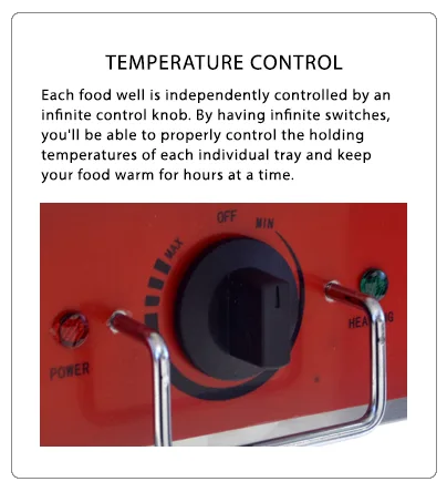 Atosa 5 Open Well Electric Steam Table feature